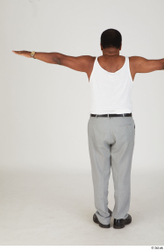 Whole Body Man T poses Black Casual Chubby Standing Street photo references